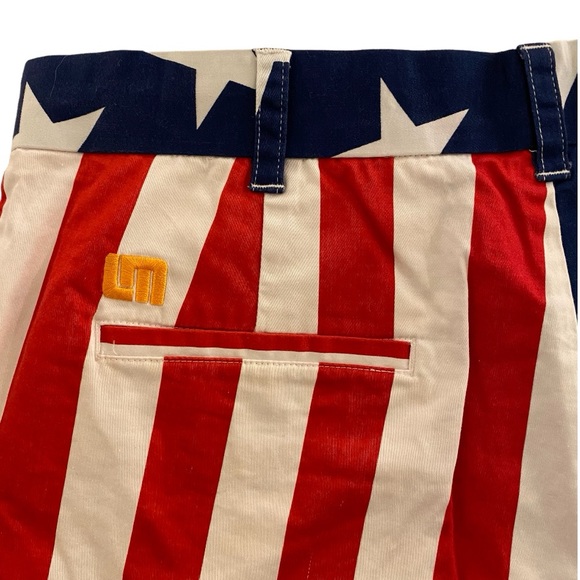 Loudmouth Shorts Red White Blue Stars and Stripes Sz 36 - Picture 3 of 8